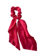 Scrunchi med et lille tørklæde - rød